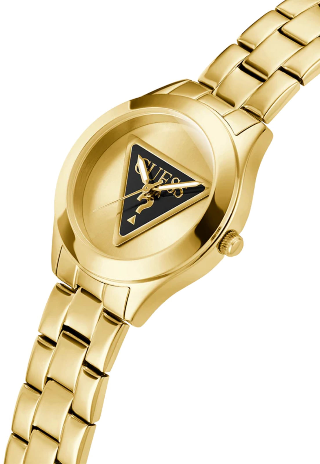 Relógio Redondo Logo Aço Dourado - Imagem 4