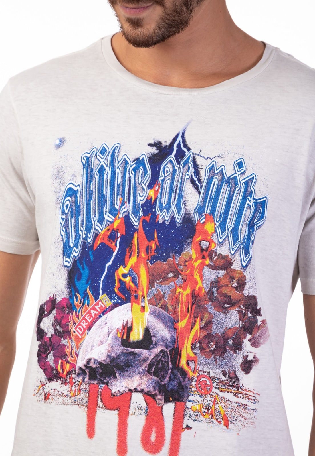 Camiseta Alve At Night Guess Bege - Imagem 15