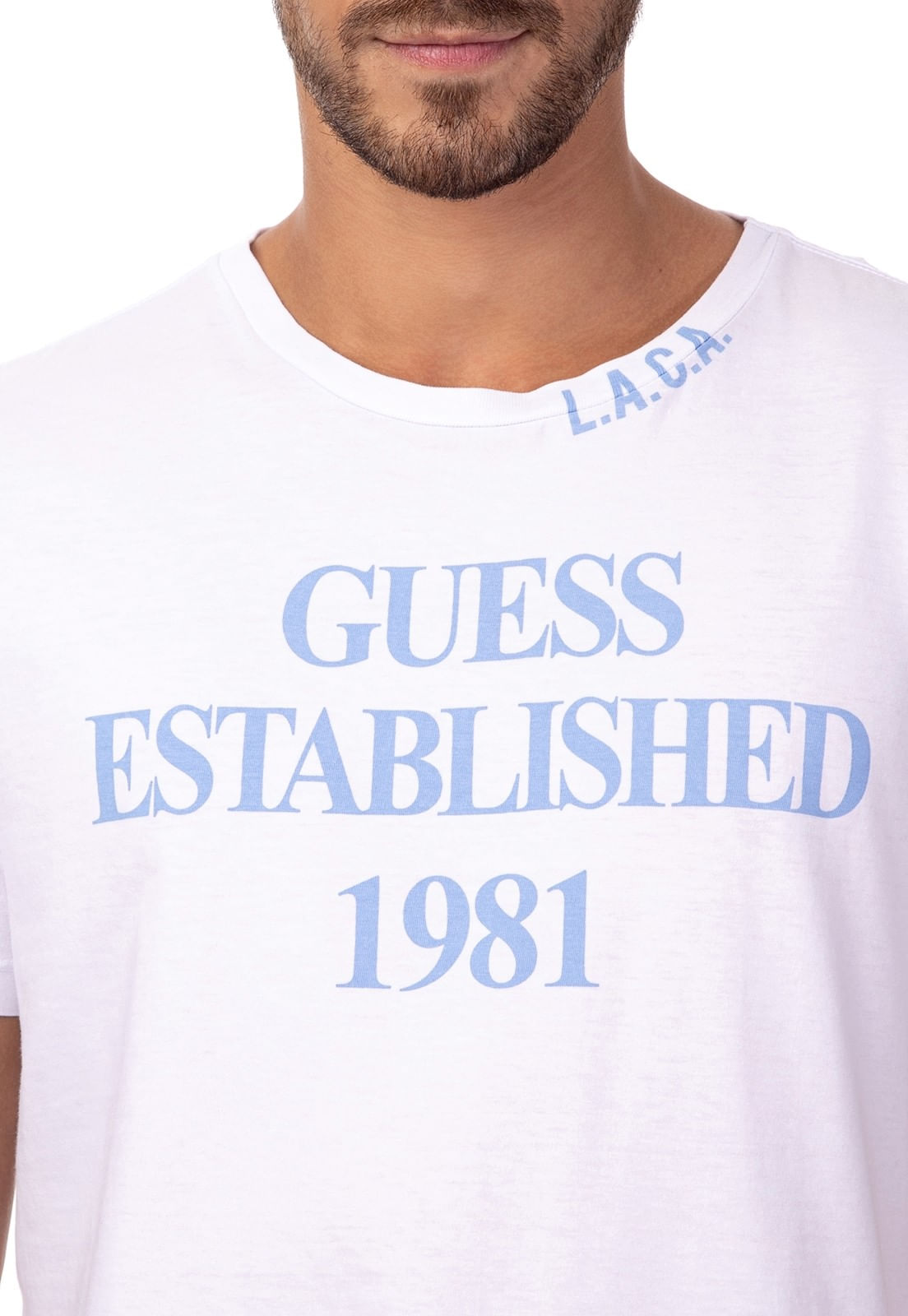 Camiseta Established 1981 Guess Branco - Imagem 7