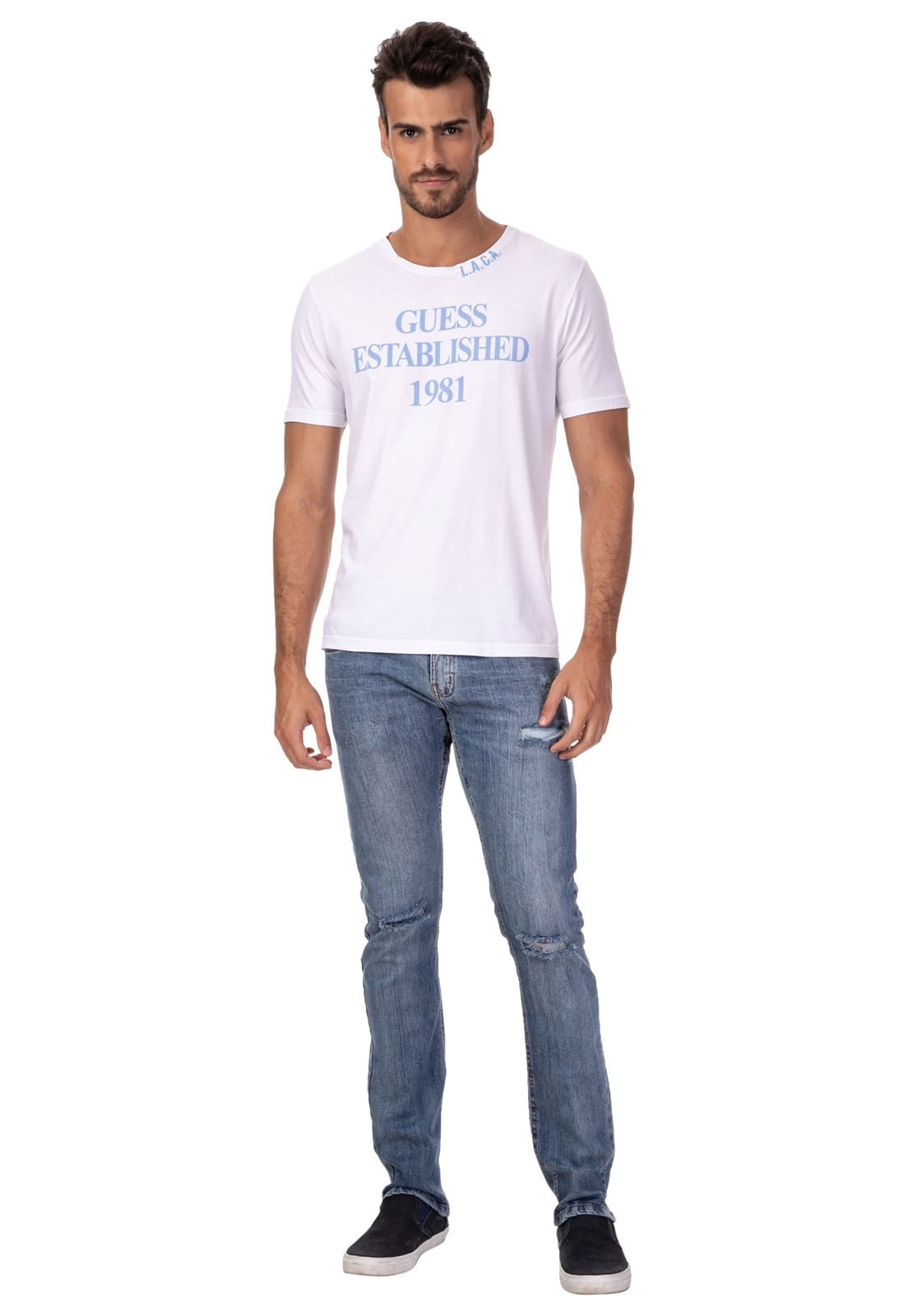 Camiseta Established 1981 Guess Branco - Imagem 10