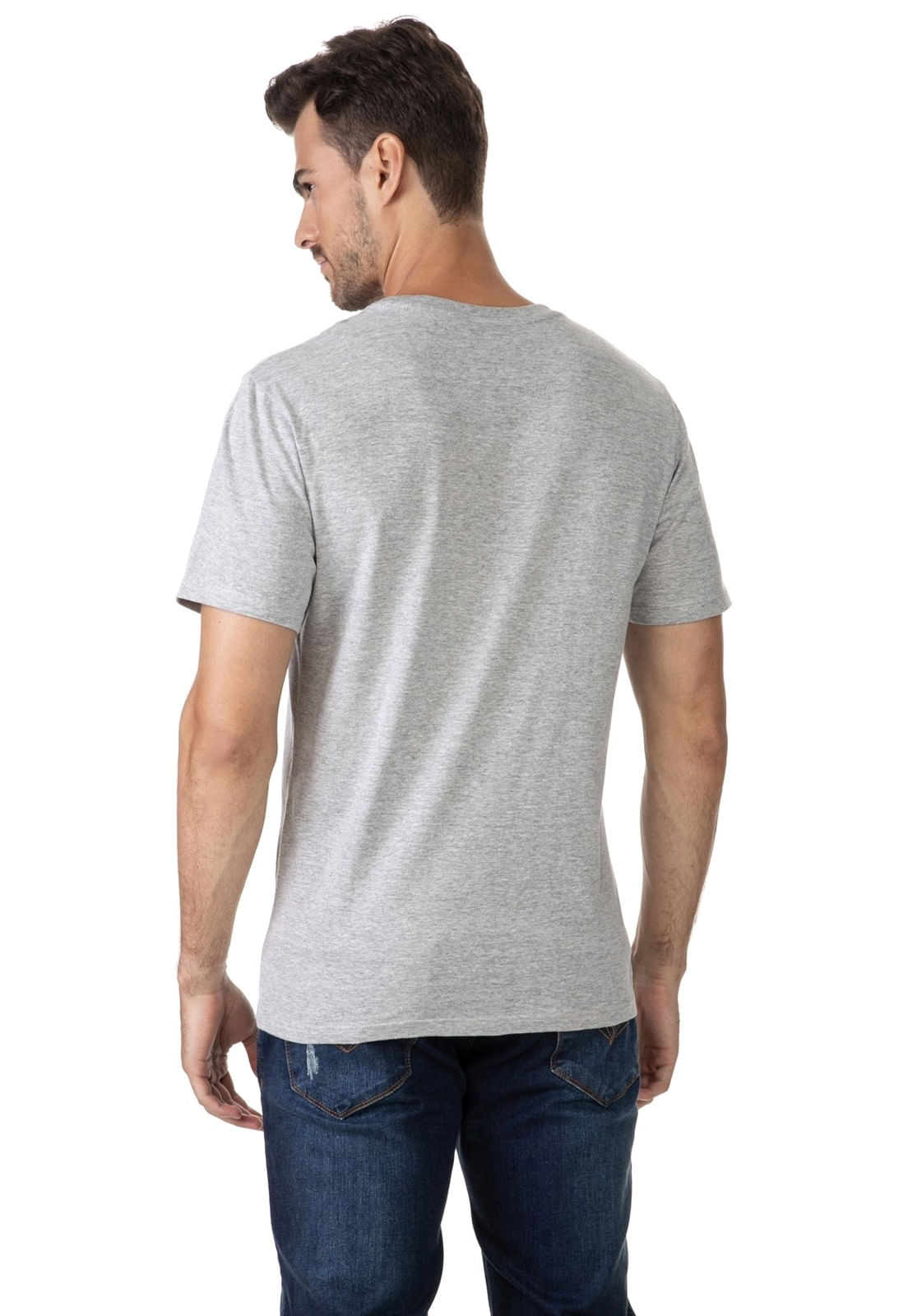 Camiseta Logo Frontal Guess Cinza - Imagem 8