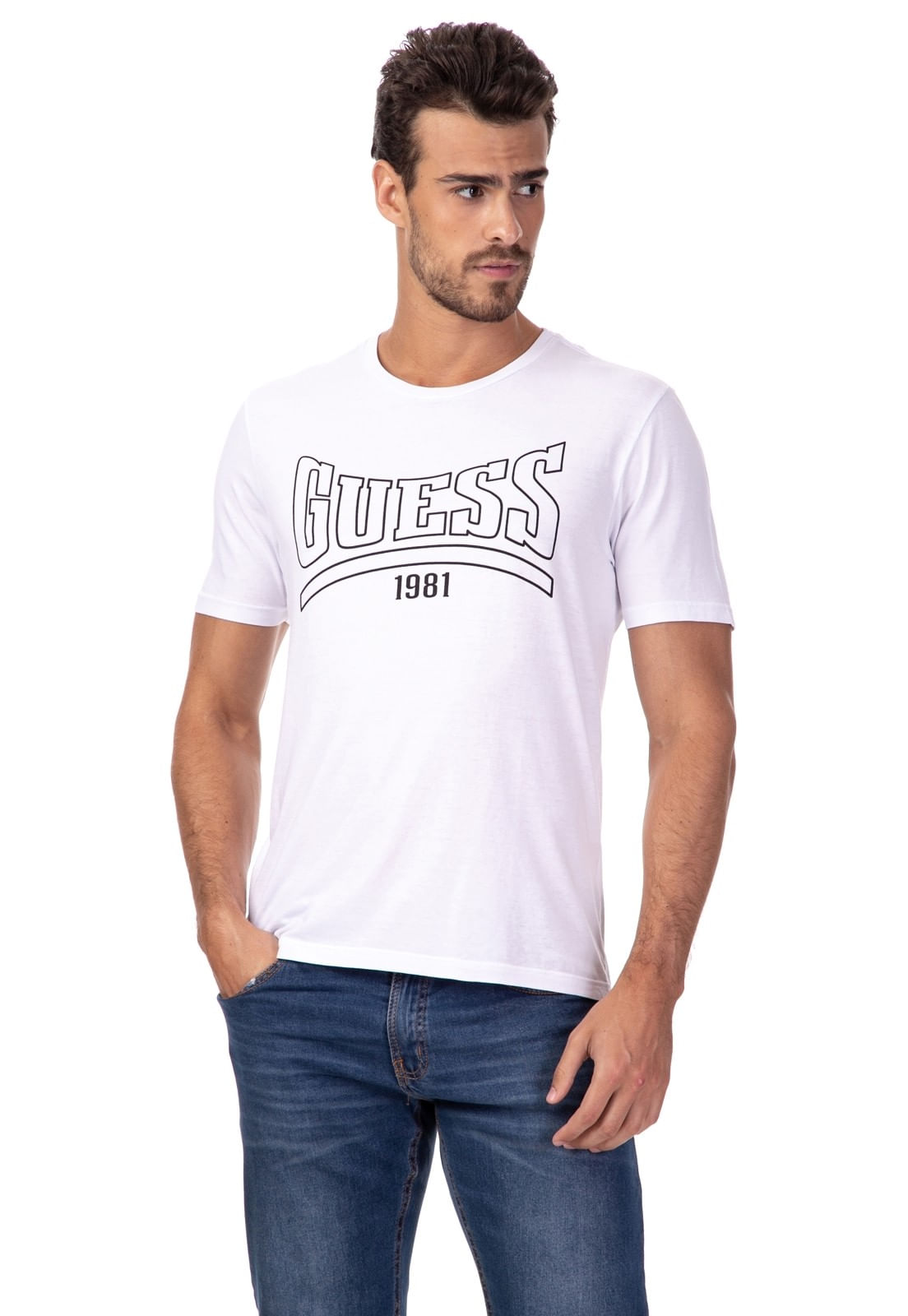 Camiseta Guess Silk 1981 Branco