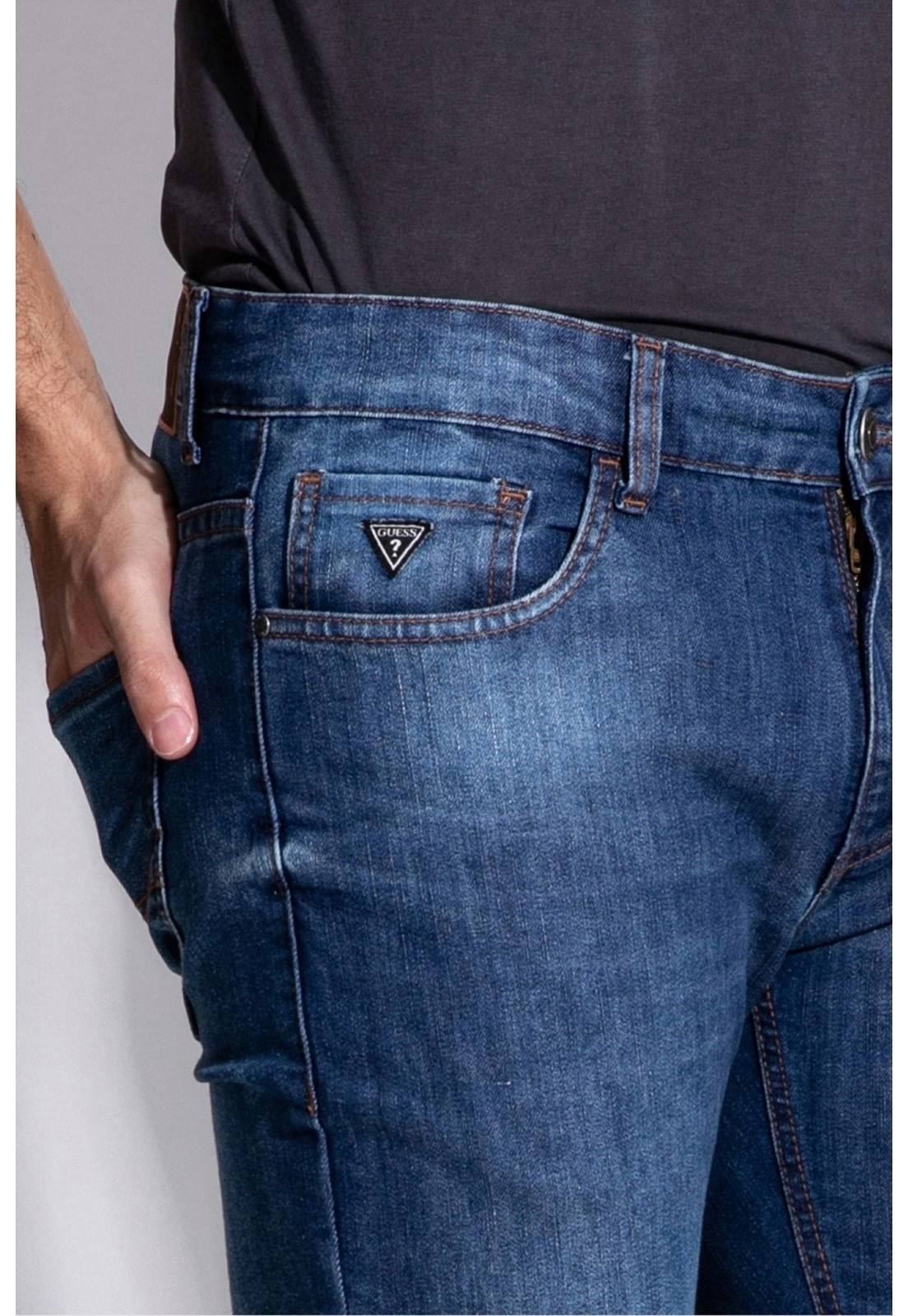 Calça Jeans Slim Guess Azul - Imagem 38