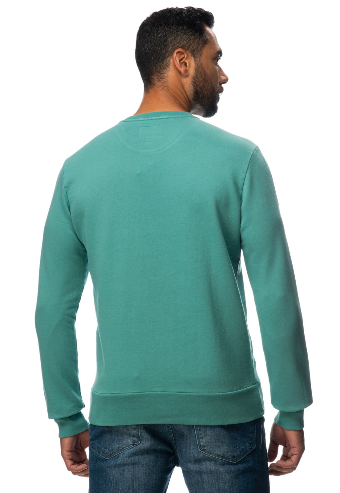 Blusa de Moletom Bordado Guess 1981 Verde Claro - Imagem 4