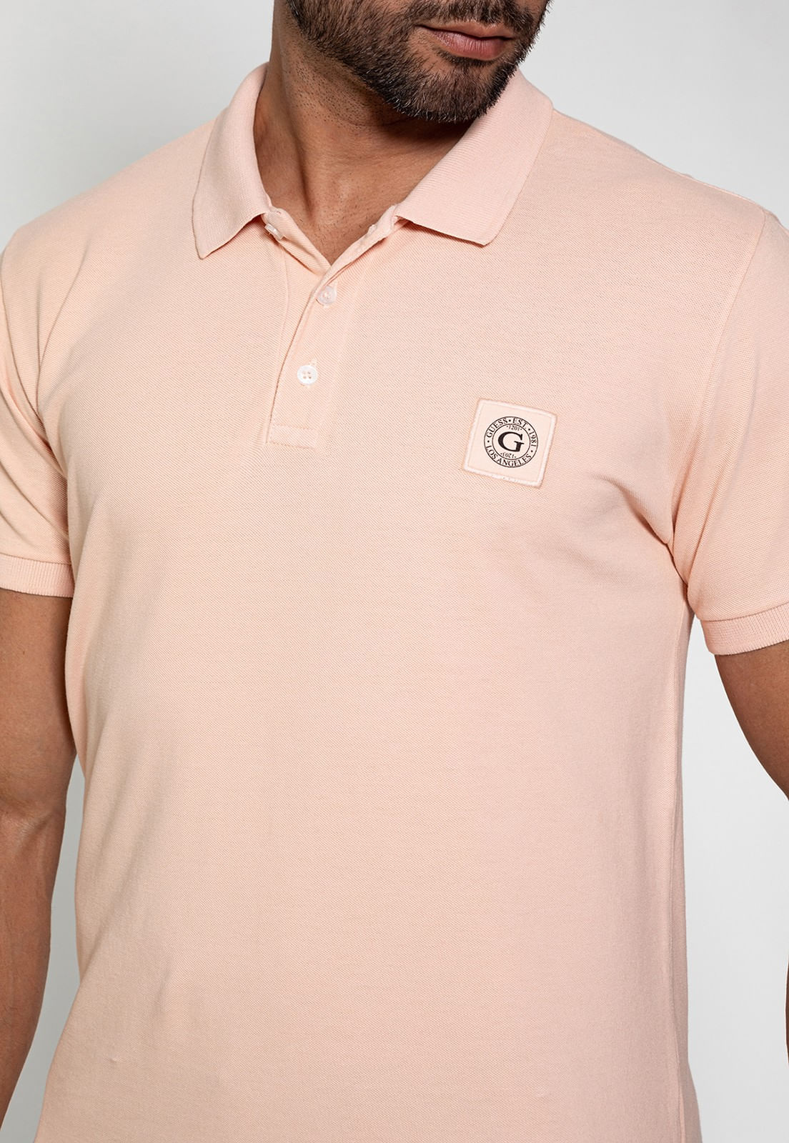 Camisa Polo Guess Patch Peq Guess Laranja Claro - Imagem 18