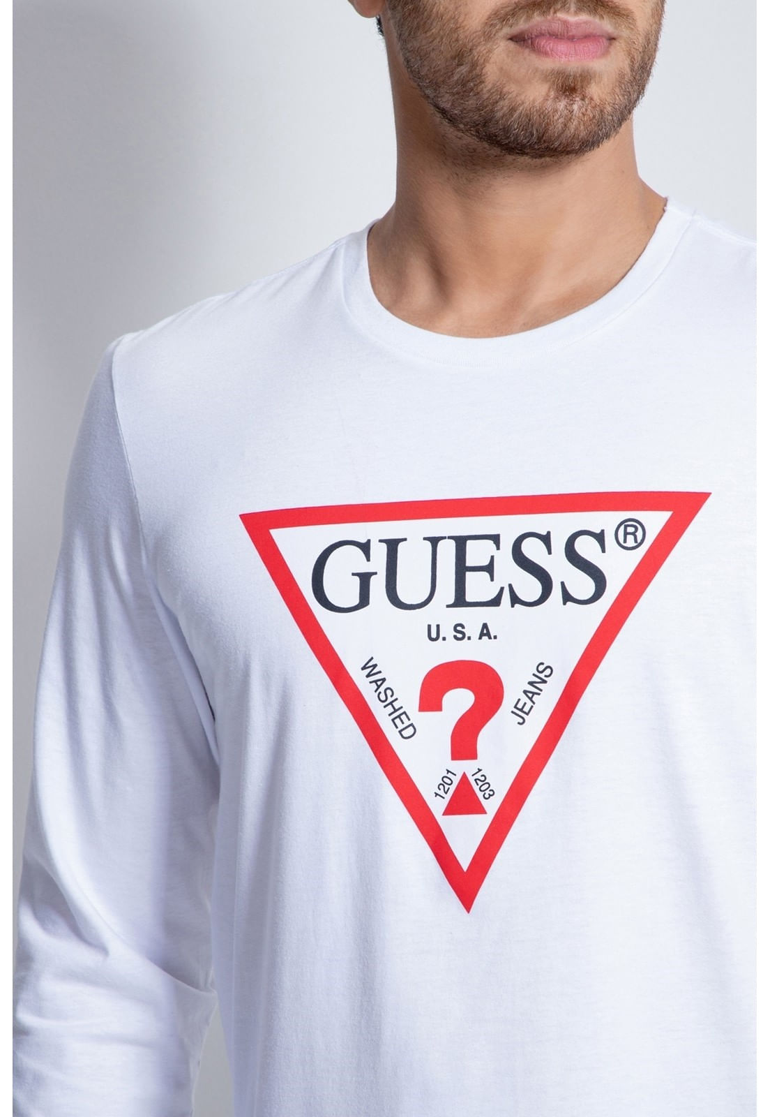 Camiseta Silk Craquelado Guess Branco - Imagem 3