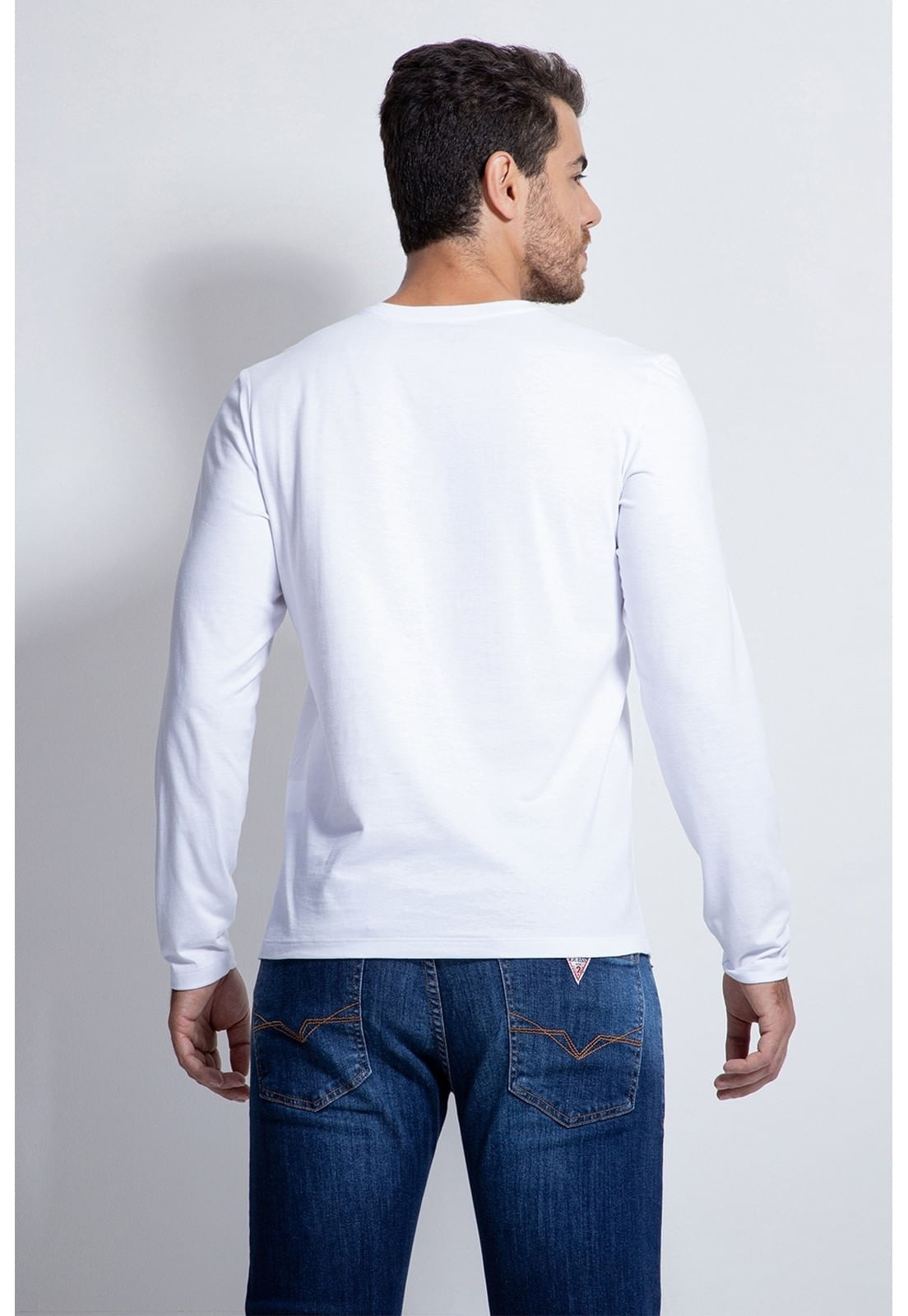 Camiseta Silk Craquelado Guess Branco - Imagem 8