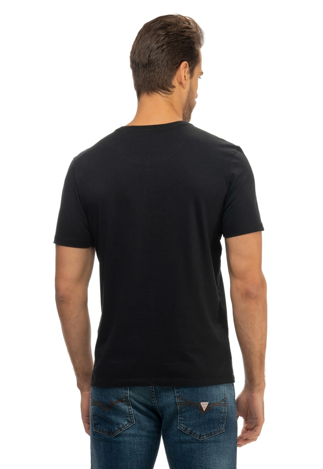 Camiseta Triangulo Tradicional Guess Preto - Imagem 12