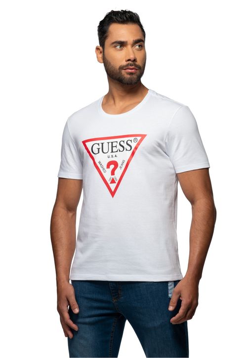 Camiseta Triangulo Tradicional Guess Branco