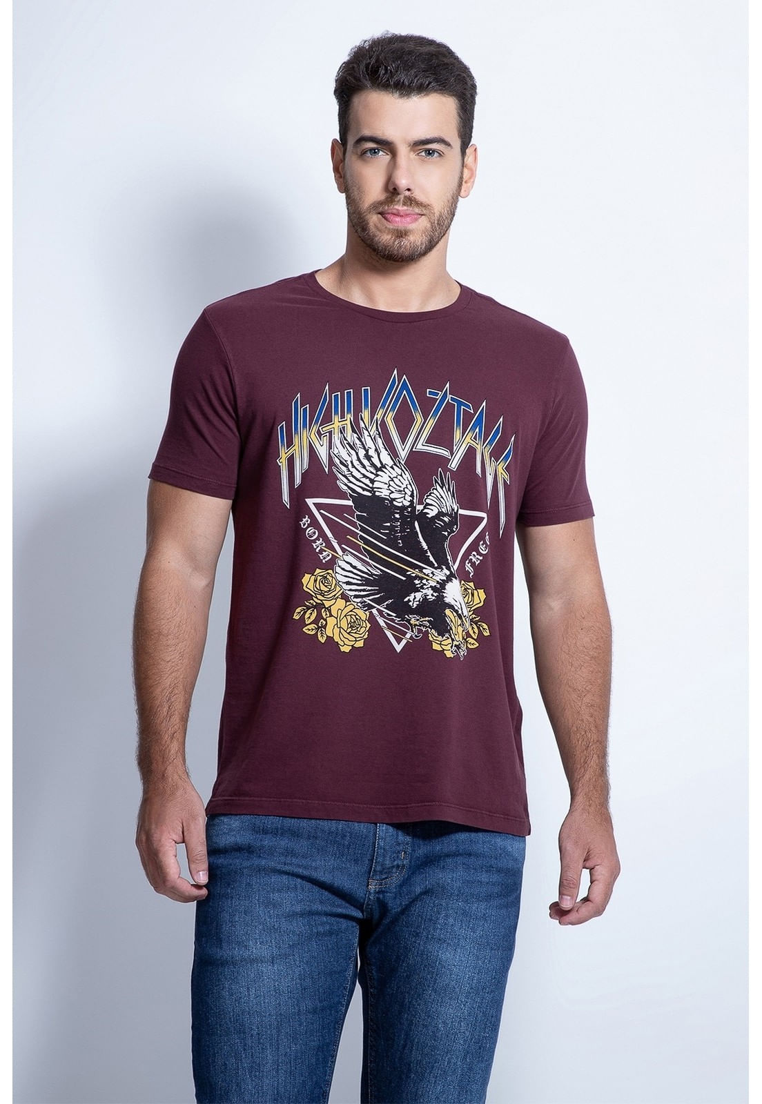 Camiseta Silk Águia Guess Vinho - Imagem 17