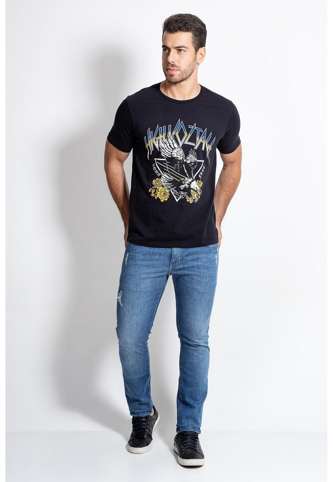 Camiseta Silk Águia Guess Preto - Imagem 6