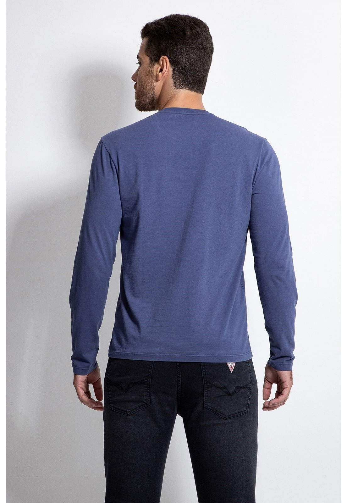 Camiseta Manga Longa Silk Montanhas Azul - Imagem 12