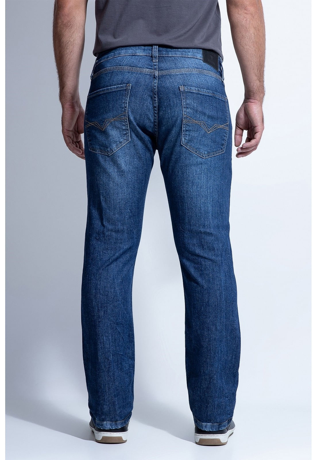 Calça Jeans Slim Straight Guess Azul Escuro - Imagem 30