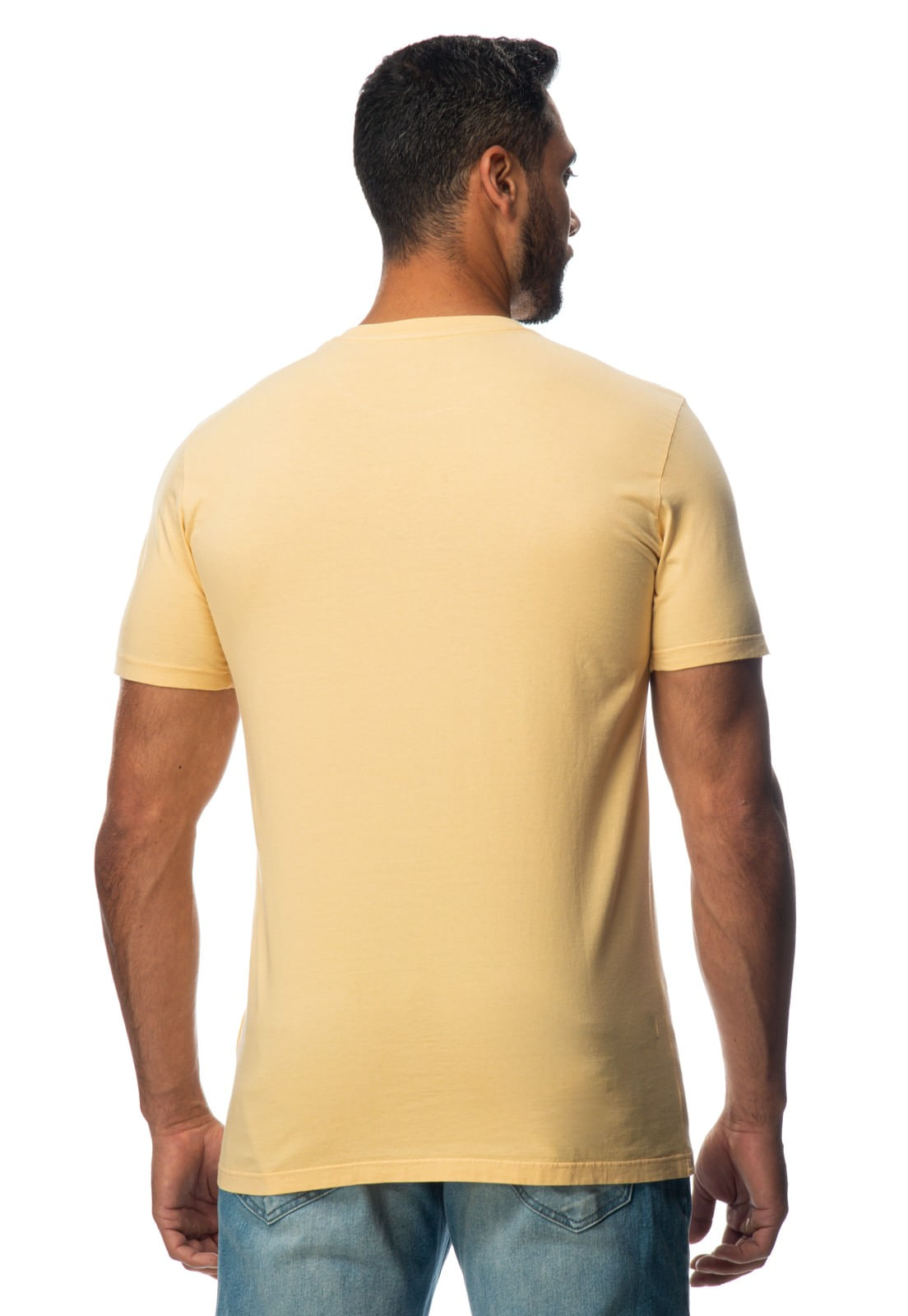 Camiseta Guess Silk Laser Estonada Amarelo - Imagem 4