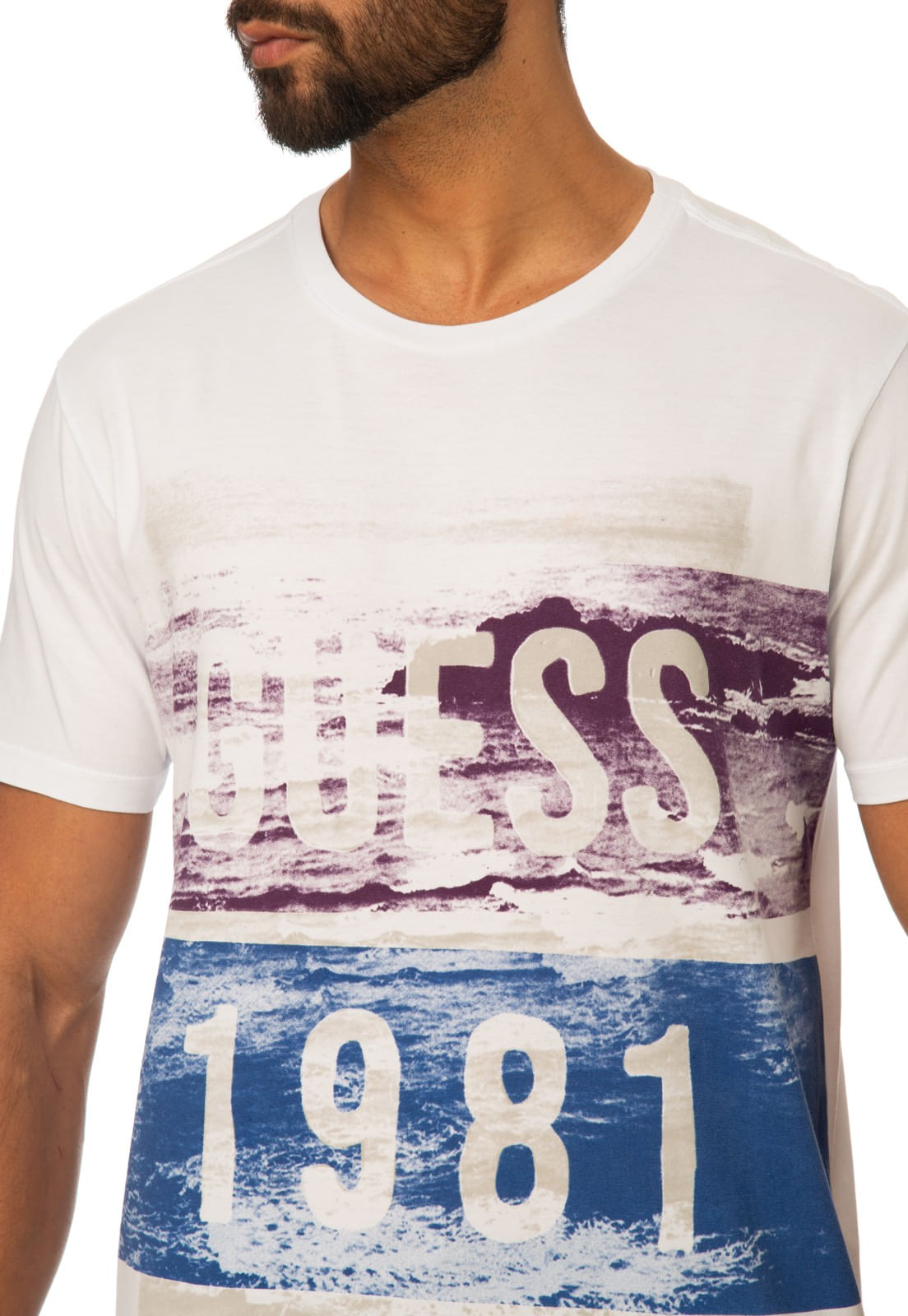 Camiseta Guess 1981 Estampada Branco - Imagem 15