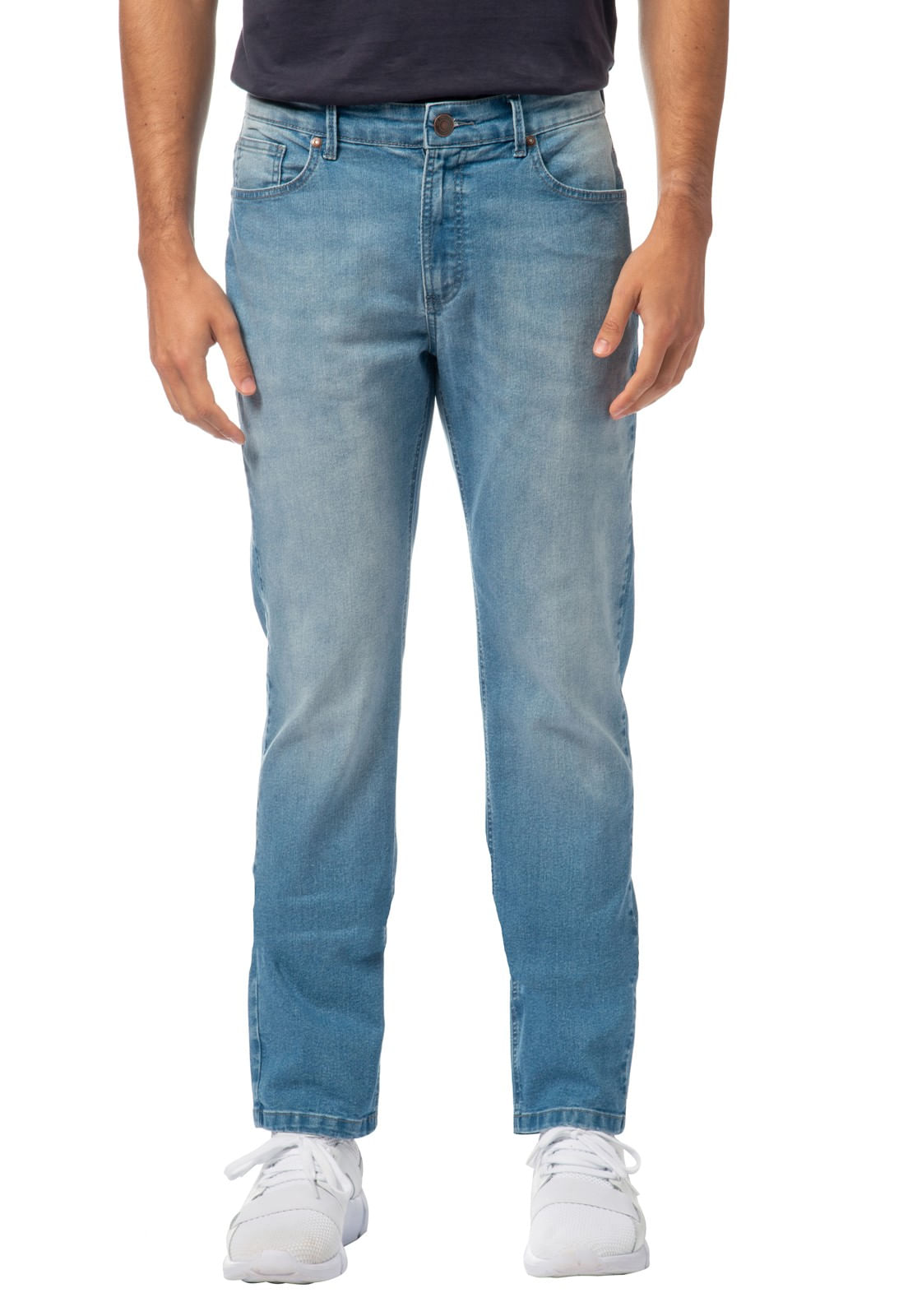 Calça Jeans Slim Straight Guess Azul Claro