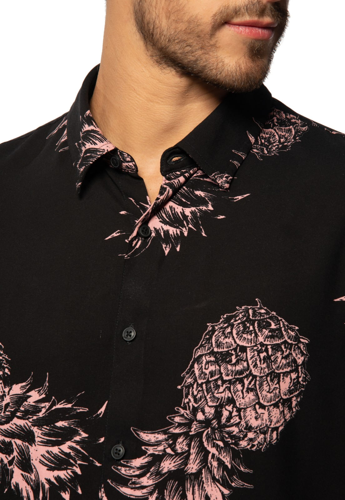 Camisa Manga Curta Hawaiian Pinneapple Guess Branco - Imagem 19