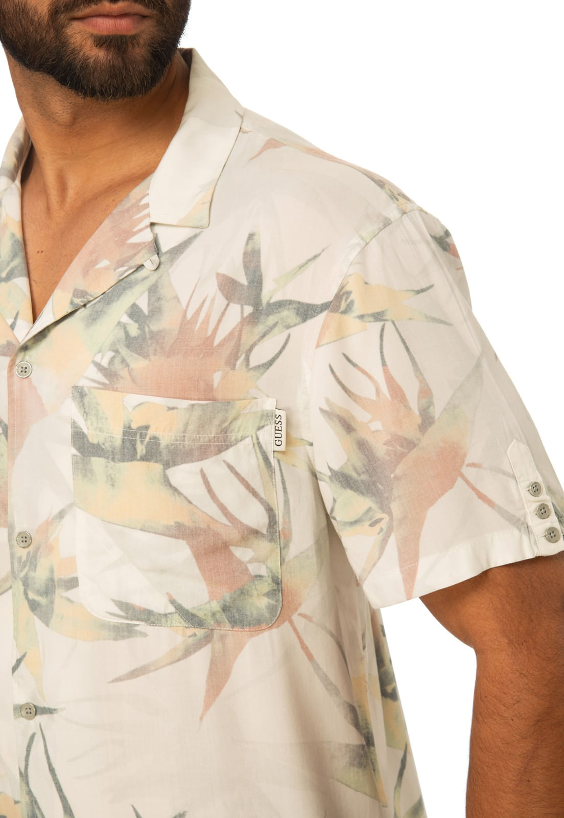 Camisa Manga Curta Flor Guess Sterlizia Flower - Imagem 3