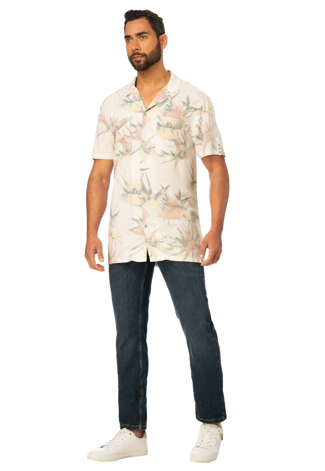 Camisa Manga Curta Flor Guess Sterlizia Flower - Imagem 14