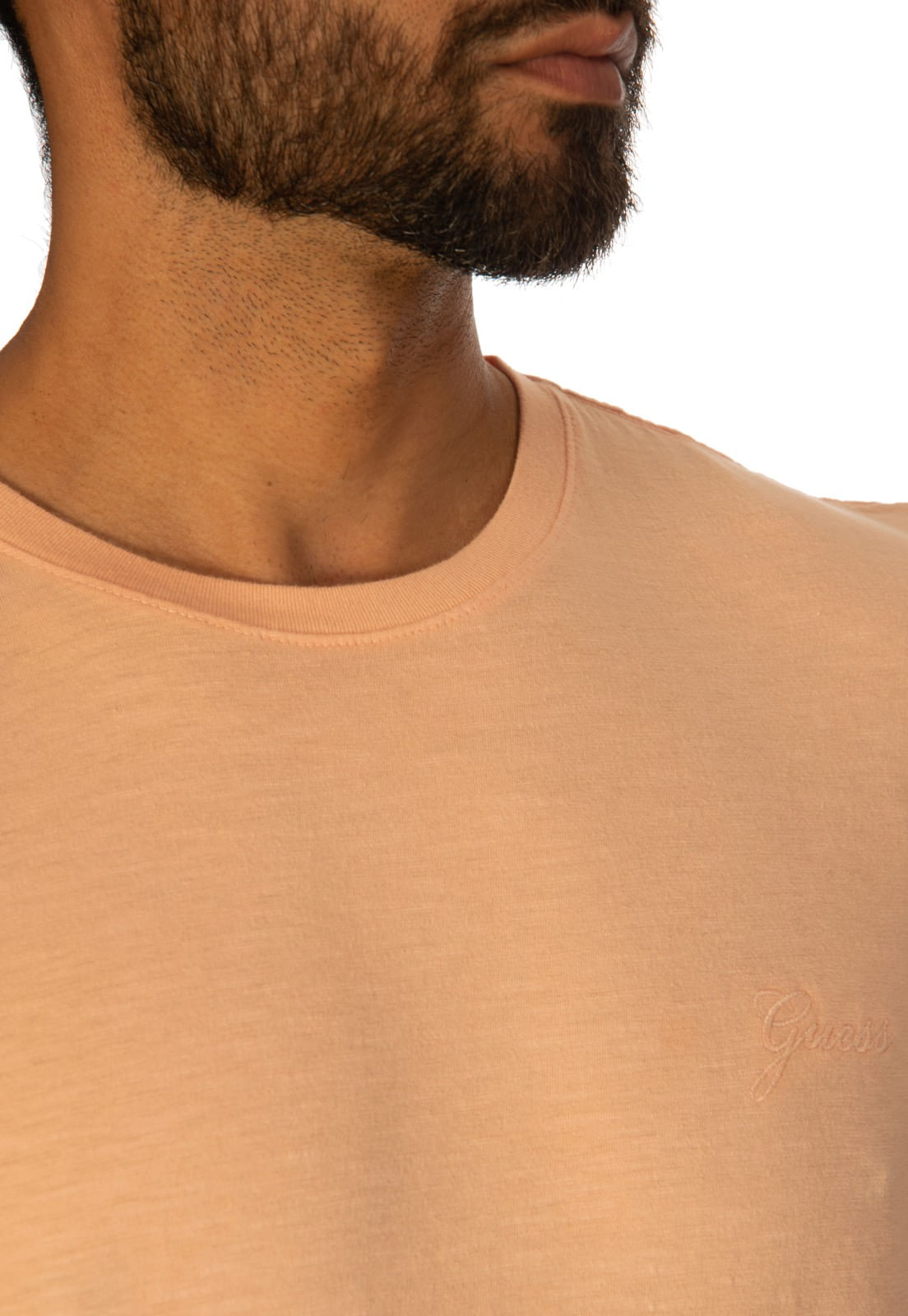 Camiseta Bordado Manuscrito Pequeno Laranja Claro - Imagem 19