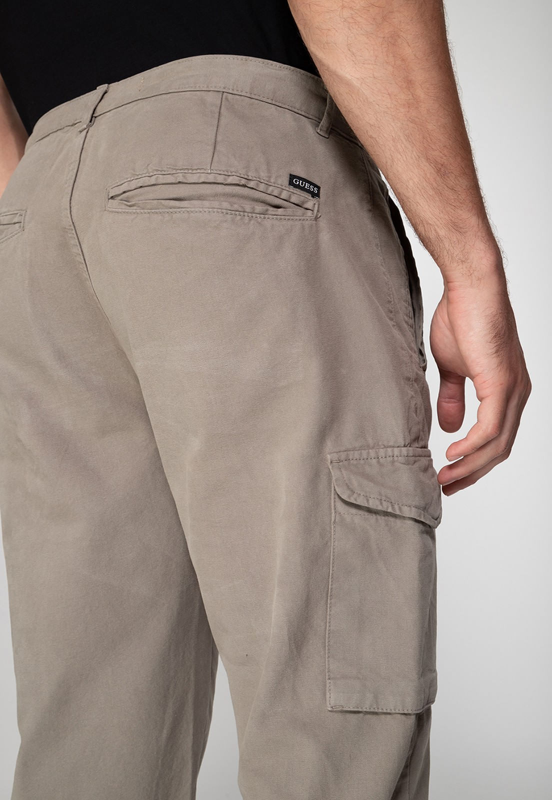 Calça Cargo de Sarja Verde Claro - Imagem 34