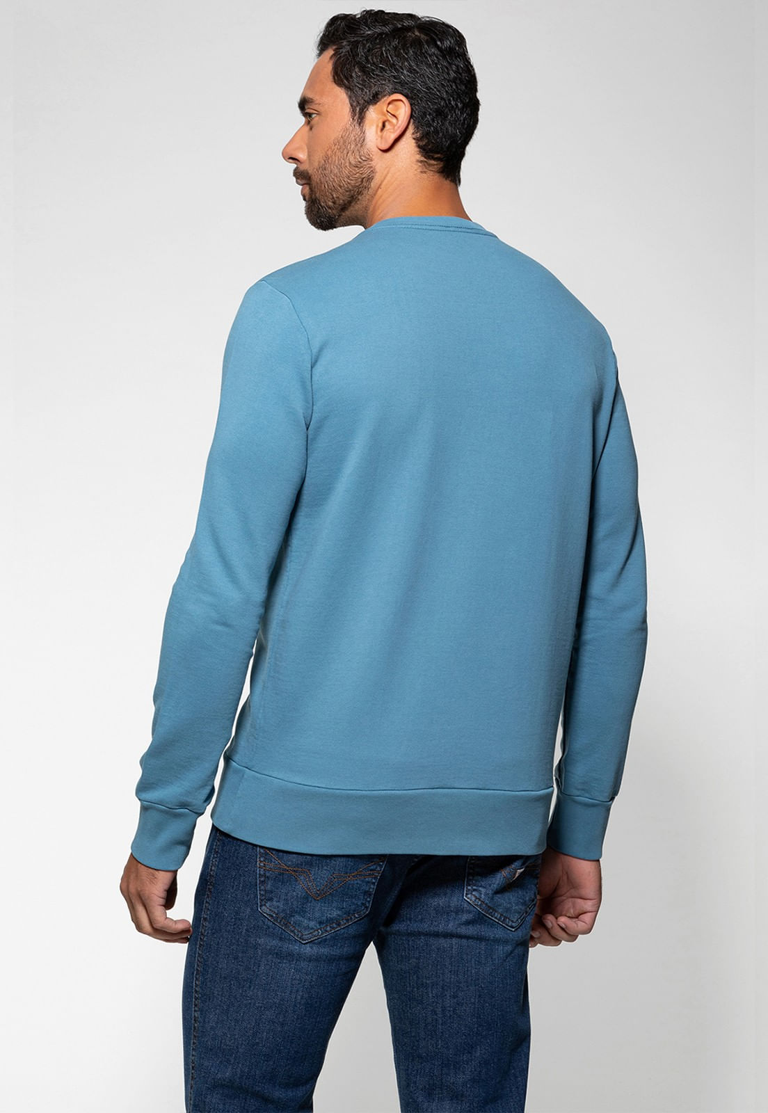 Blusa de Moletom Logo Classic Guess Azul - Imagem 9