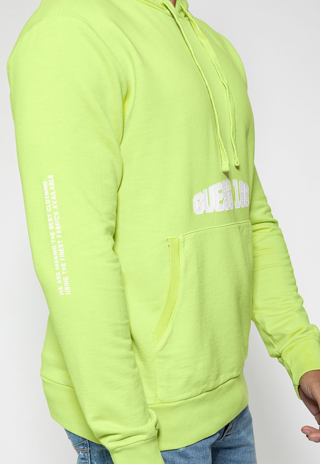 Blusa de Moletom Capuz 1981 Guess Verde - Imagem 15