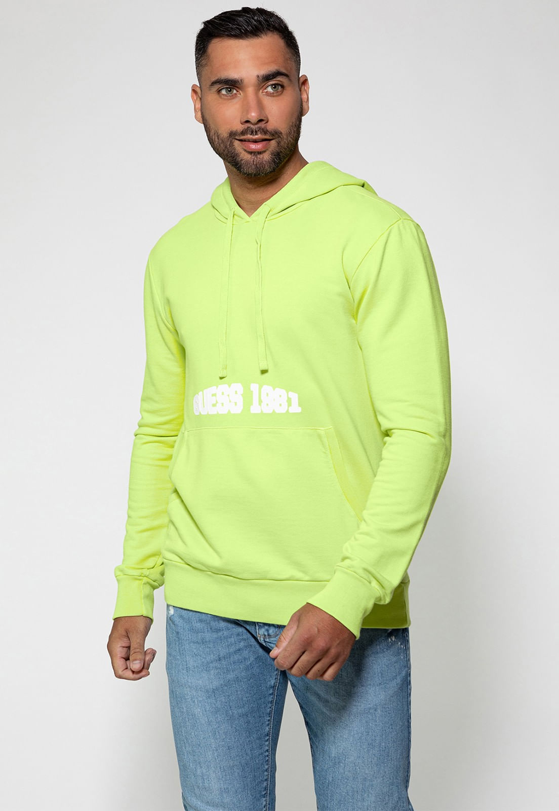 Blusa de Moletom Capuz 1981 Guess Verde - Imagem 25