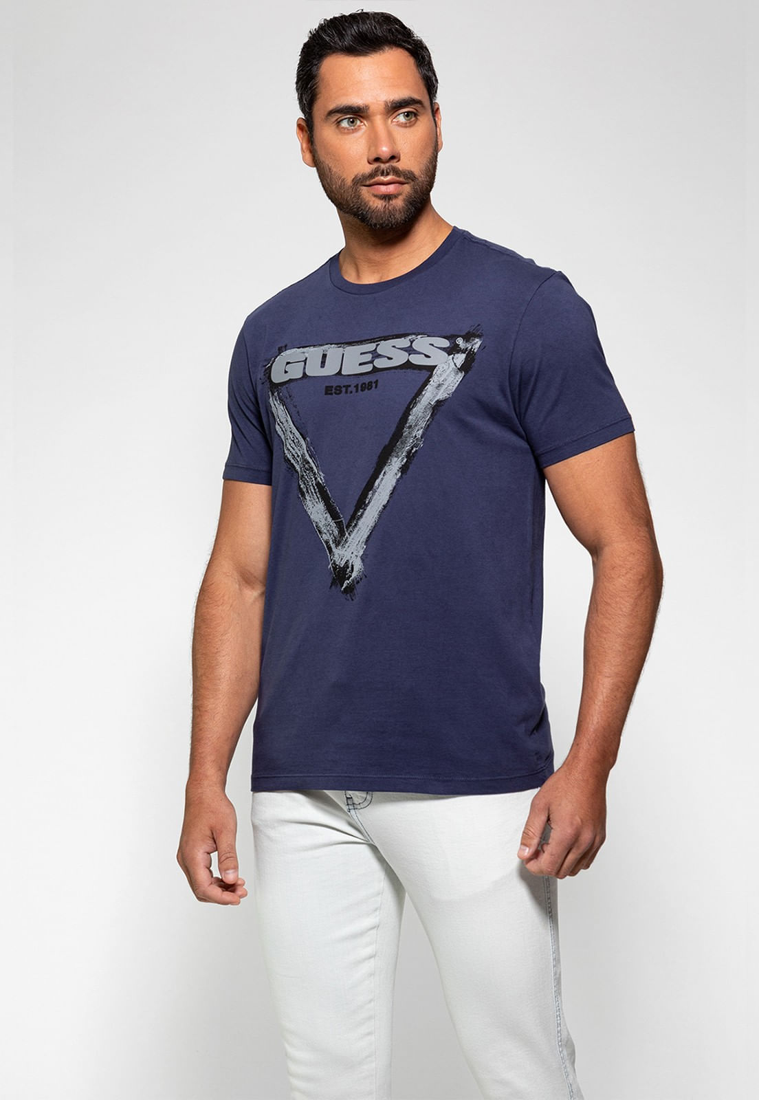 Camiseta Triângulo Gráfico 1981 Guess Roxo - Imagem 21