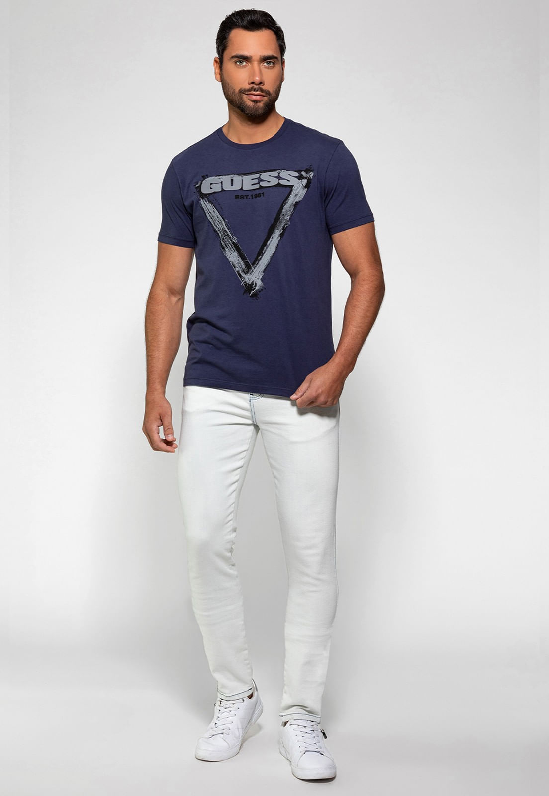 Camiseta Triângulo Gráfico 1981 Guess Roxo - Imagem 22