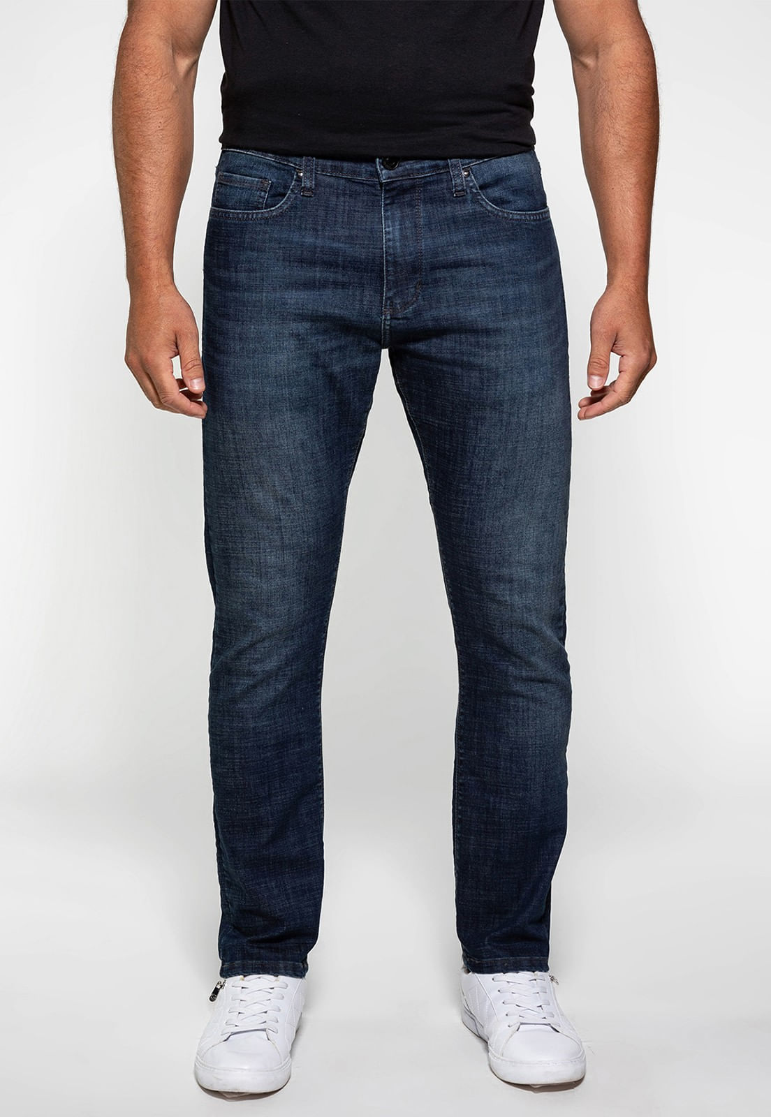 Calça Jeans Slim Tappered Guess Azul Escuro