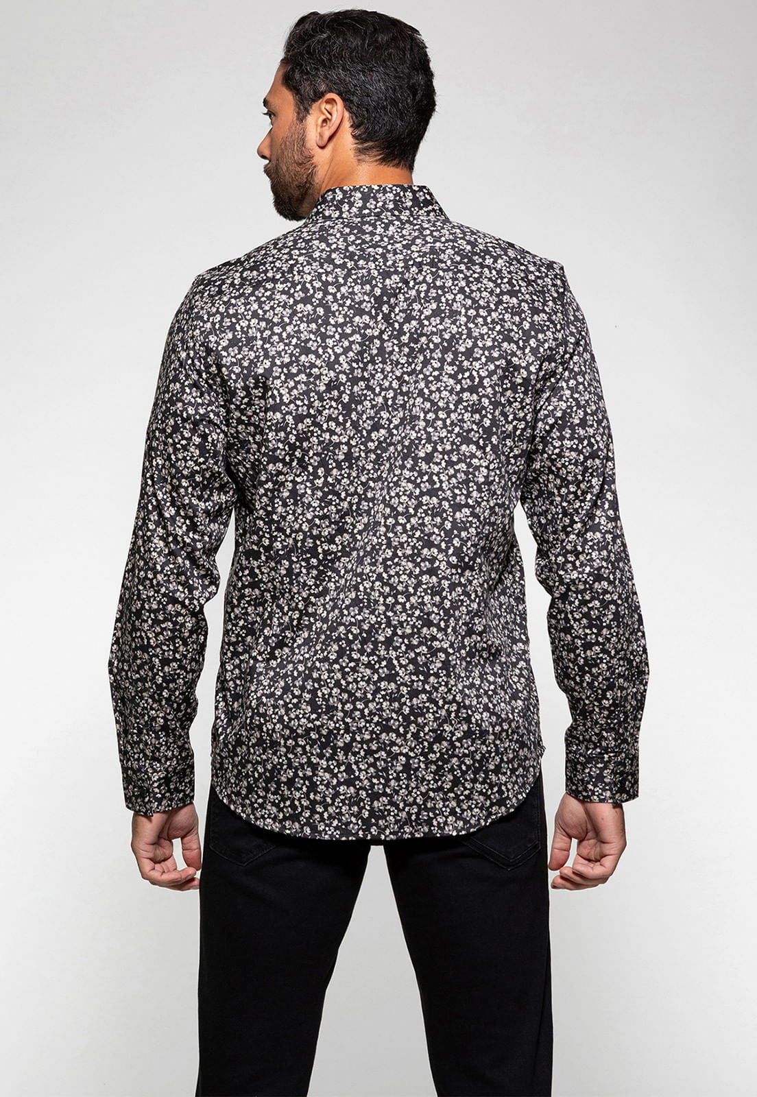 Camisa Manga Longa Mini Flower Guess Preto - Imagem 19