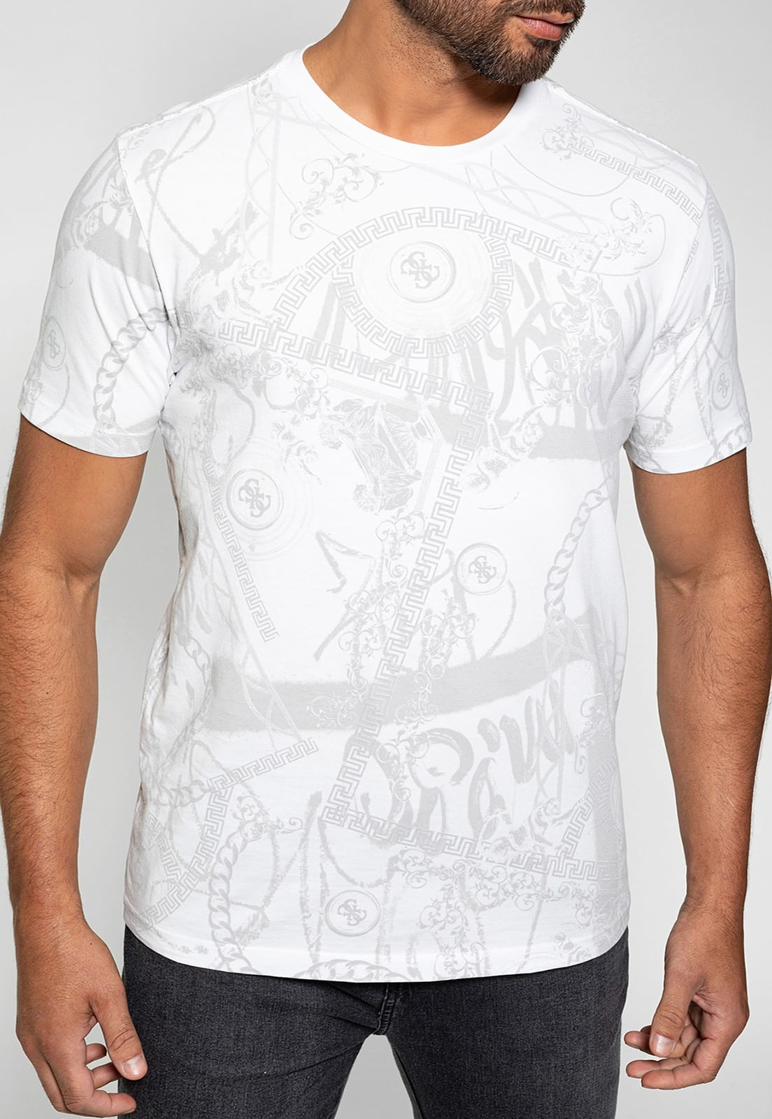 Camiseta Multi Estampa Guess Branco - Imagem 23