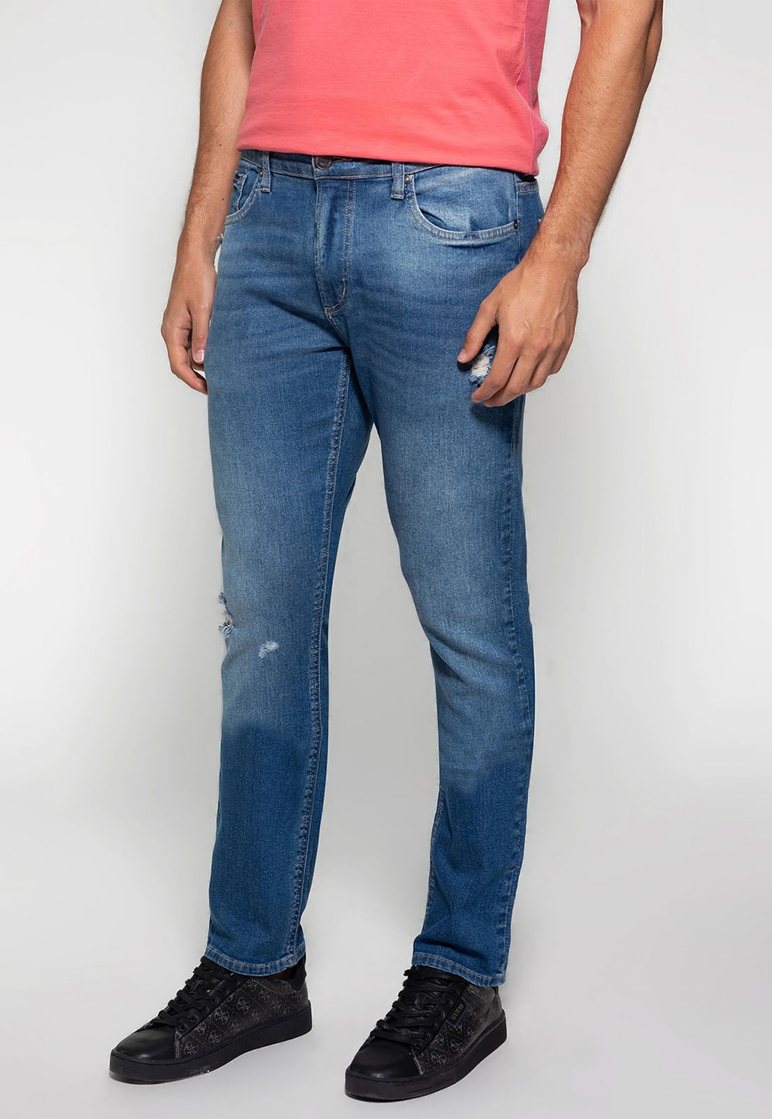 Calça Jeans Skinny Puidos Guess Azul Claro - Imagem 33