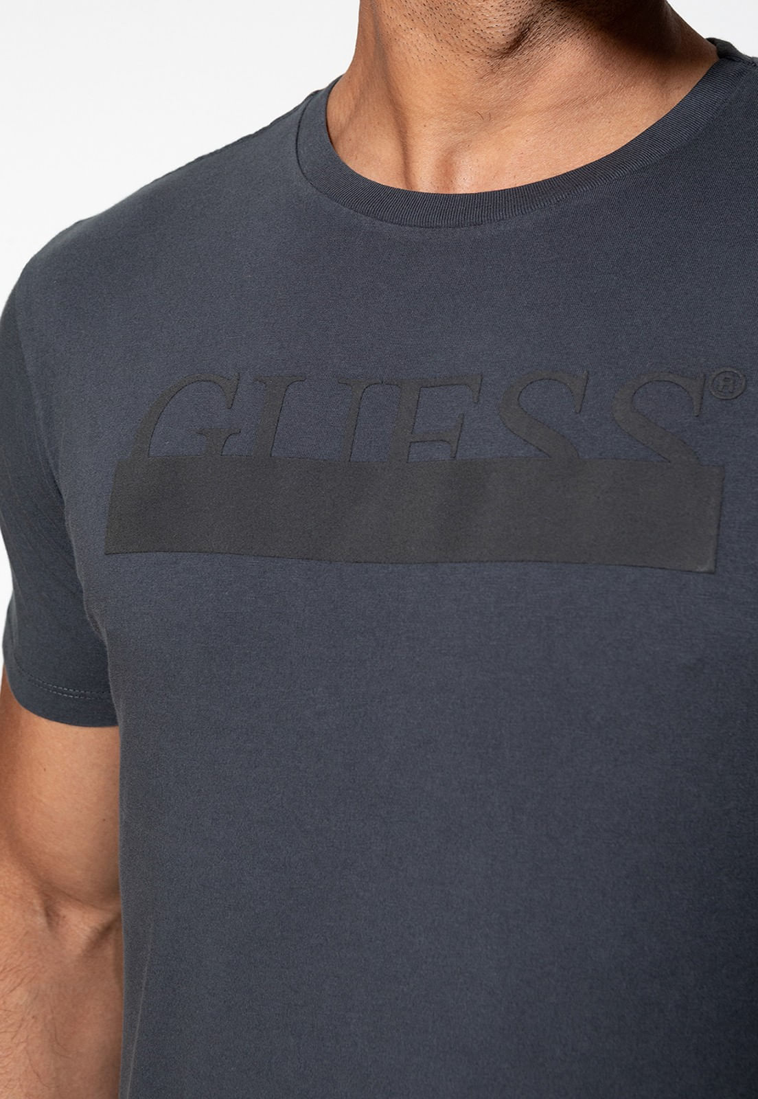 Camiseta Guess Silk Emborrachado Cinza - Imagem 8