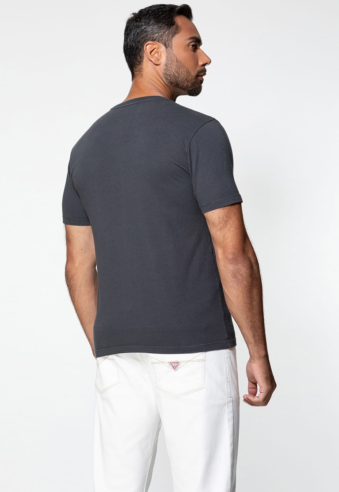 Camiseta Guess Silk Emborrachado Cinza - Imagem 19