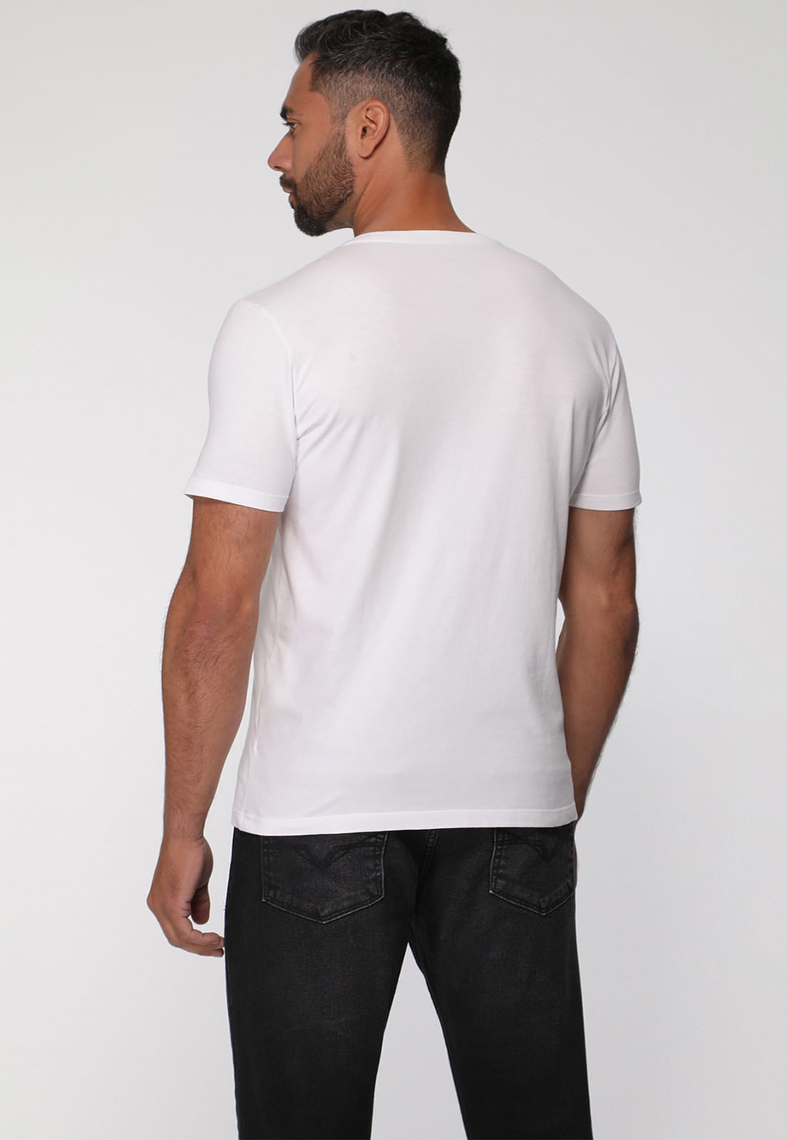 Camiseta Guess Silk Emborrachado Branco - Imagem 4