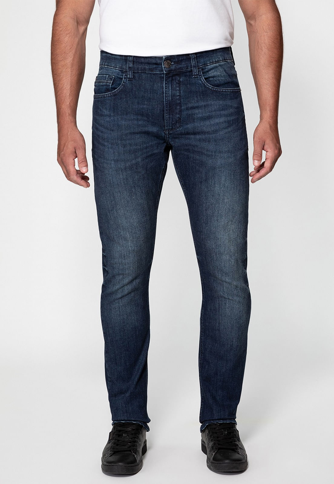 Calça Jeans Slim Tapered Guess Azul Escuro - Imagem 38
