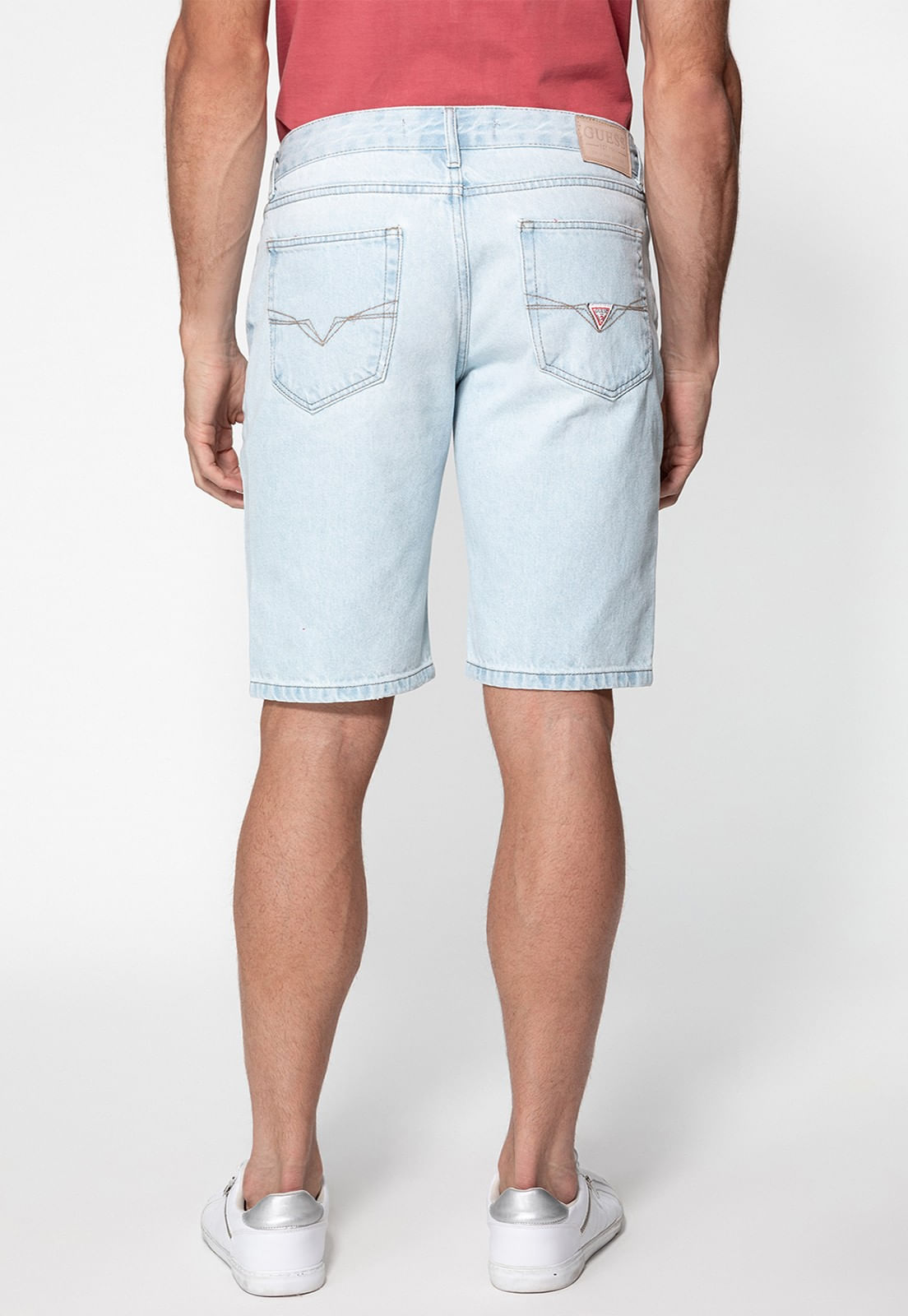 Bermuda Jeans Clara Guess Azul Claro - Imagem 19