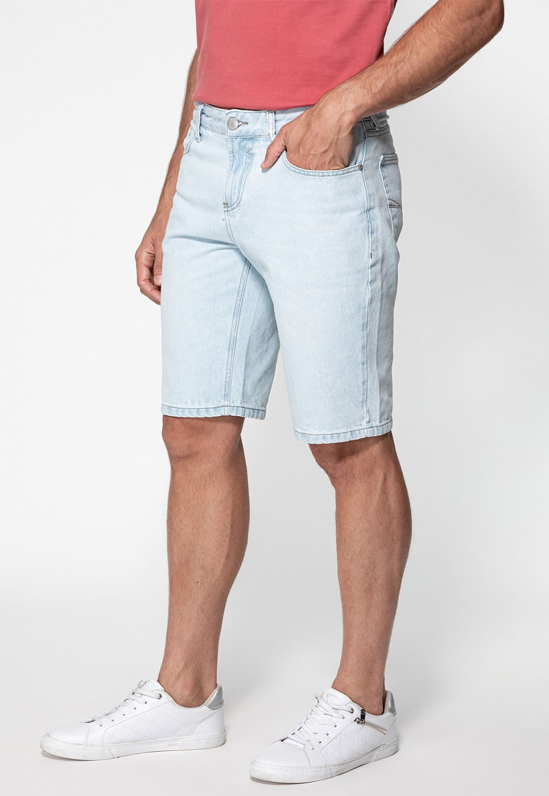 Bermuda Jeans Clara Guess Azul Claro - Imagem 20