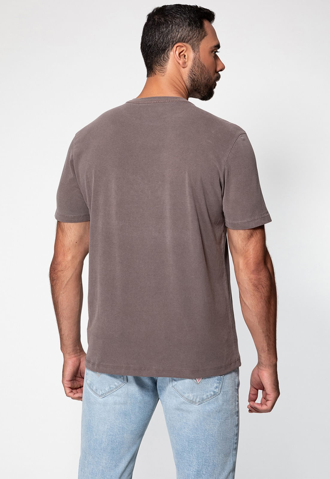 Camiseta Palm Trees Guess Marrom - Imagem 12