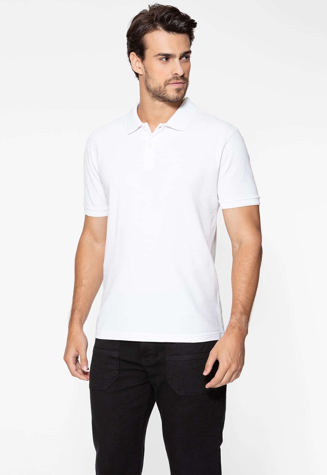Camisa Polo Guess Silk Gola Branco - Imagem 30