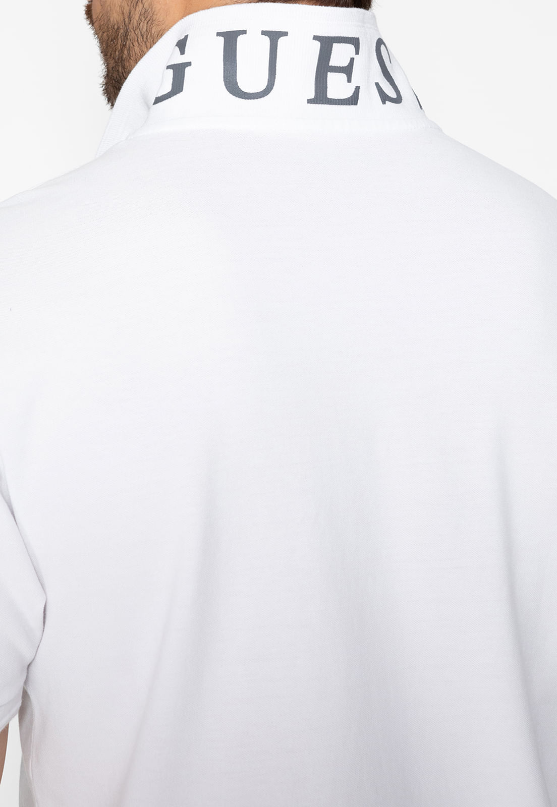 Camisa Polo Guess Silk Gola Branco - Imagem 64