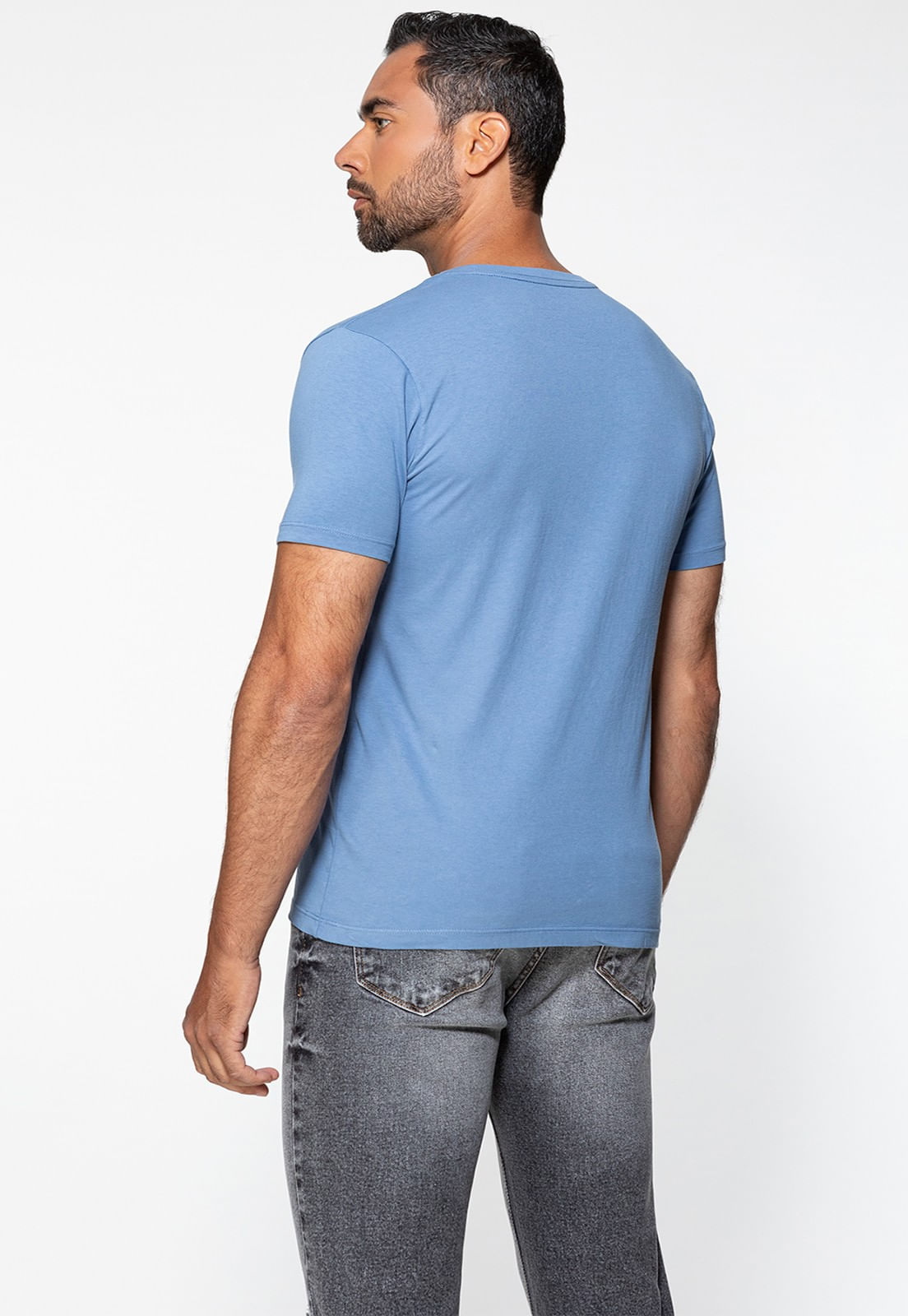 Camiseta Guess Triang Desgastado Azul - Imagem 19