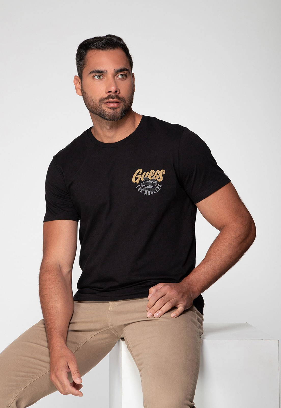 Camiseta Guess Los Angeles Preto - Imagem 10