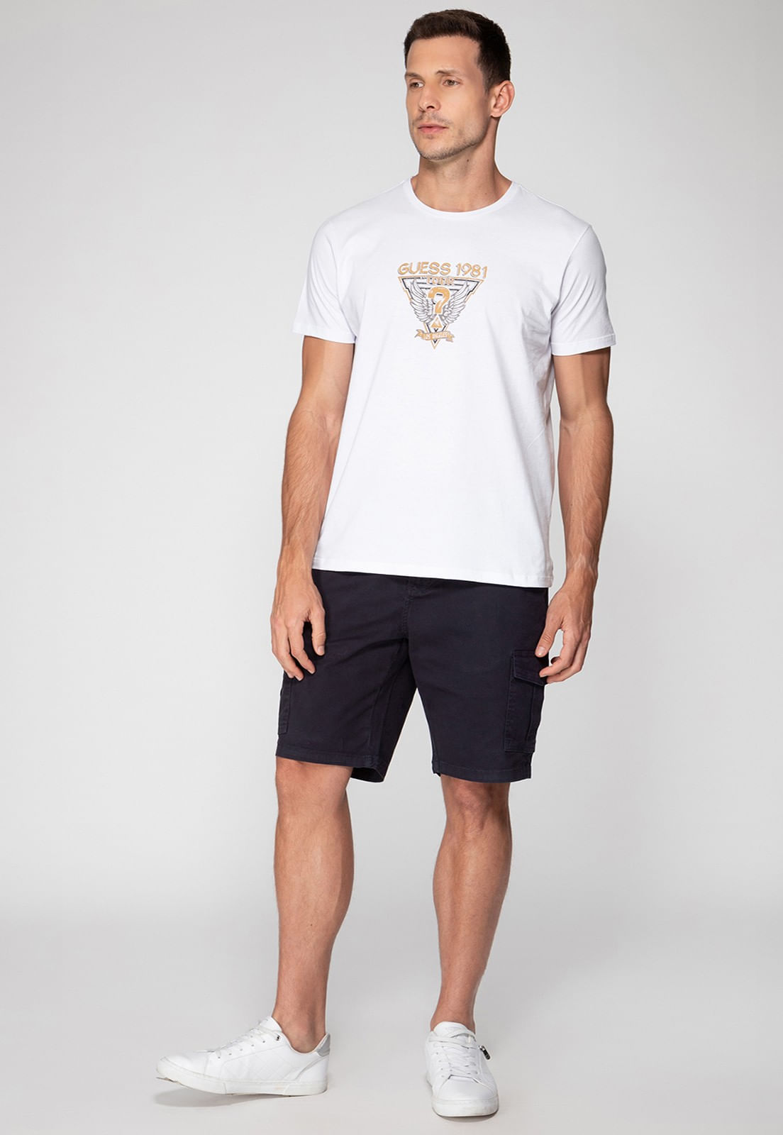 Camiseta Estampada Guess Tour Branco - Imagem 17