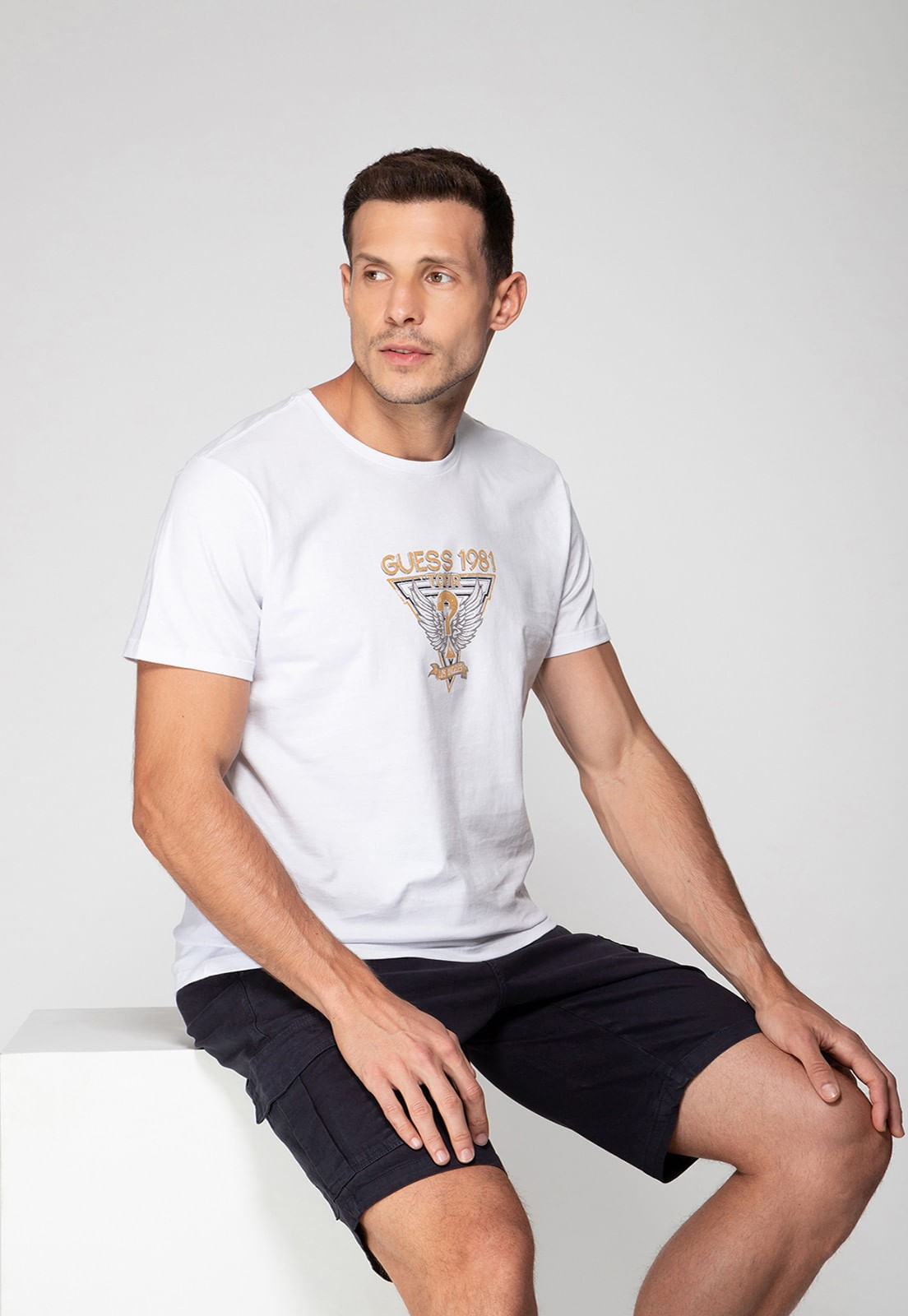 Camiseta Estampada Guess Tour Branco - Imagem 20