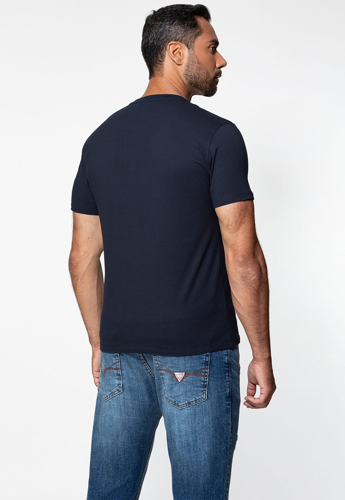 Camiseta Guess Bordado Azul Escuro - Imagem 19