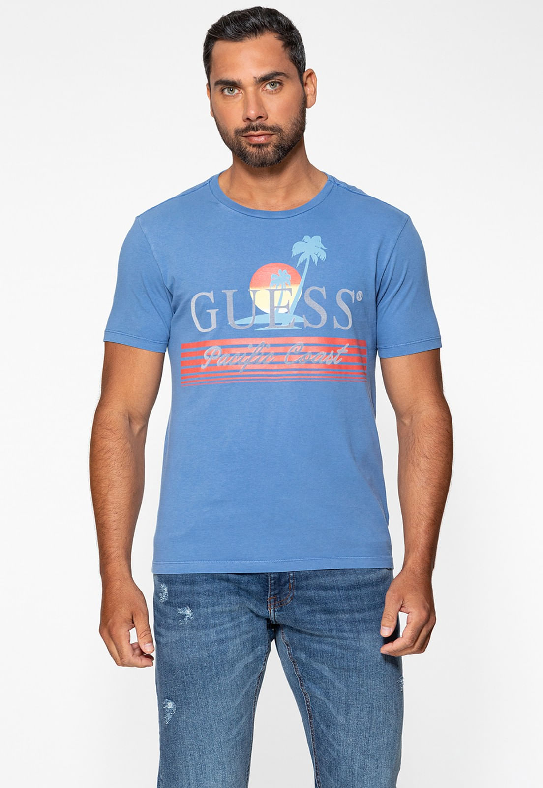 Camiseta Estampa Pacific Coast Azul - Imagem 11