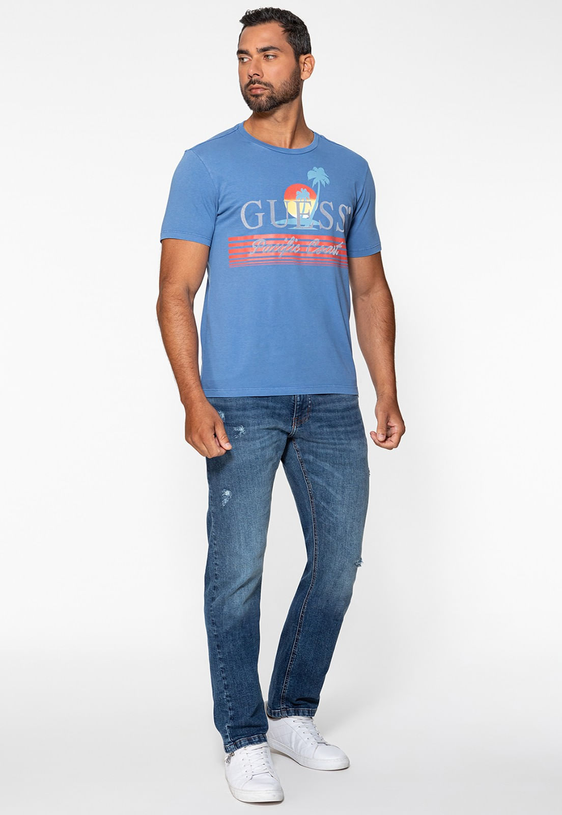 Camiseta Estampa Pacific Coast Azul - Imagem 22